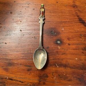 Vintage Silver Plate Coca Cola Souvenir Spoon with Decorative Handle